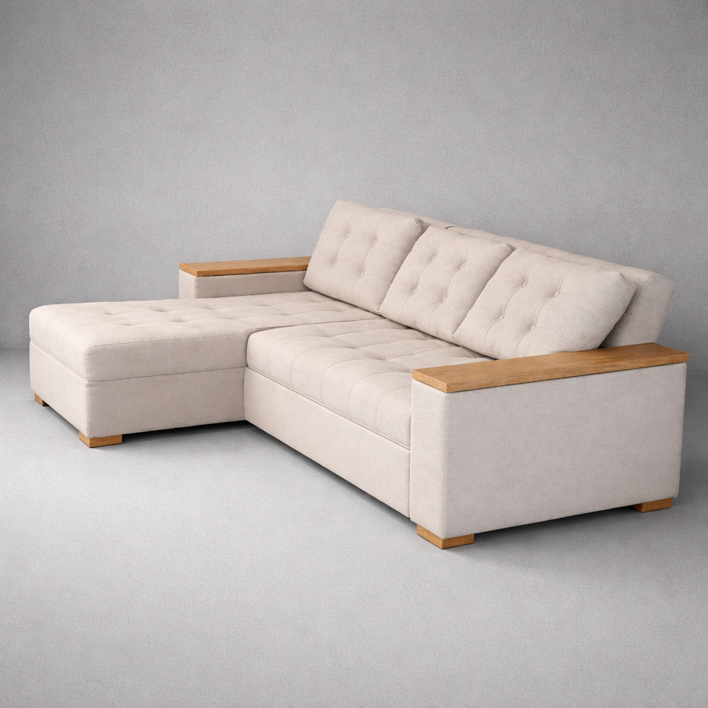 Sofá Cama Alemán en L | Ideal para Salas Modernas y Espacios Medianos